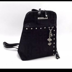Harley-Davidson Women's Black Adjustable Strap Studded Backpack